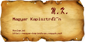 Magyar Kapisztrán névjegykártya